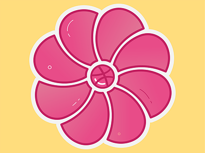 Dribbble Fan Sticker dribbble fan icon illustration sticker yellow