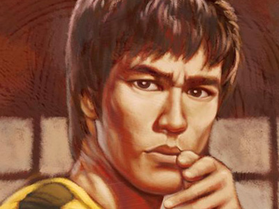 Bruce Lee 2d character computer drawing graphics illustration photoshop