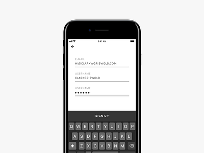 DailyUI 001 / Mobile Sign Up Page