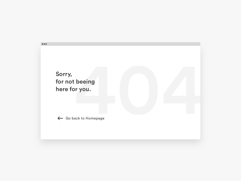 DailyUI / 404 Error Page