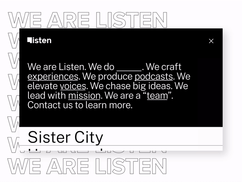 We Are Listen Website