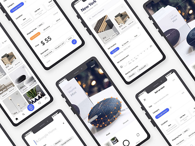Sell and buy stuff nearby concept app ui ux
