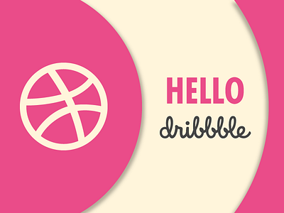 Hello Dribbble! debut first fun hello logo uix ux