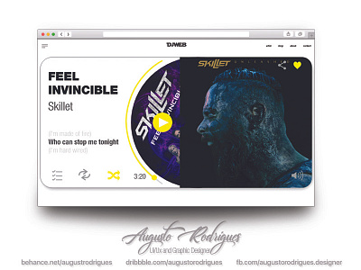 Dailyui07: Music player dailyui dribbble feelinvincible inspiration mockup music musicplayer player skillet uidesign uxdesign web