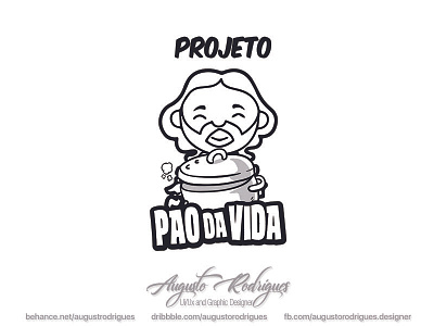 Project Pão da vida Logo draw jesus logo serigraphy tshirt