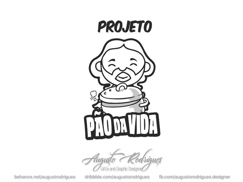 Project Pão da vida Logo logo tshirt jesus serigraphy draw