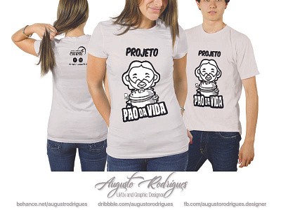 Project Pão da vida T-shirt draw jesus logo serigraphy tshirt