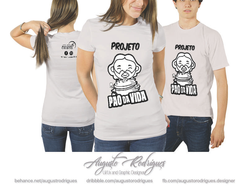 Project Pão da vida T-shirt logo tshirt jesus serigraphy draw