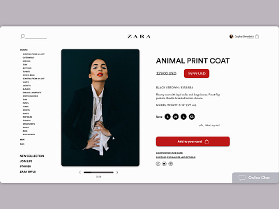 Zara redesign product product page redesign redesign concept ui ux webdesign