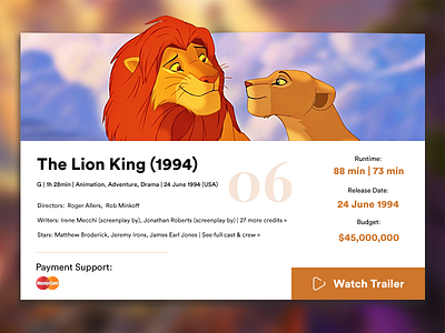 Movie modal daily daily design dailyui dribbble movie movie card movie modal