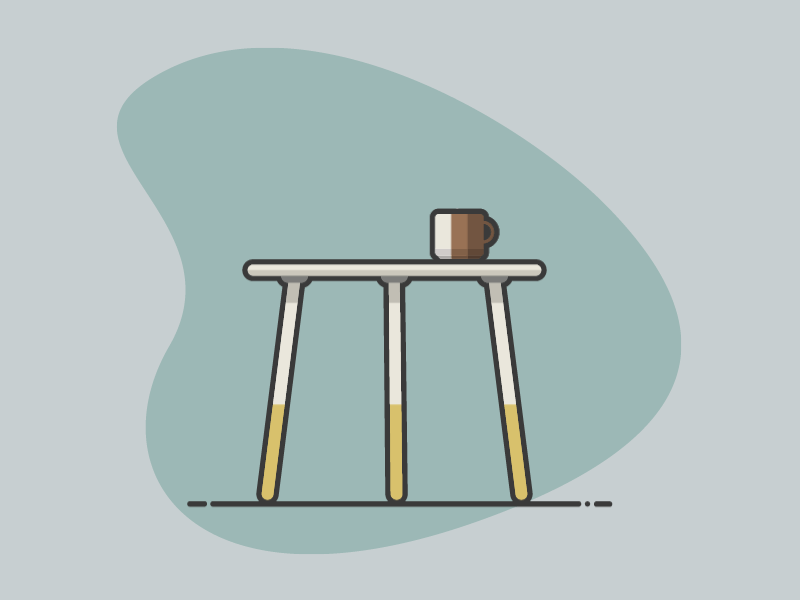 Steamin' 2d after effects animation coffee flat gif illustrator loop mid century modern steam table