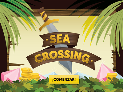 Sea Crossing Game adventure game design interfase responsive ui ux
