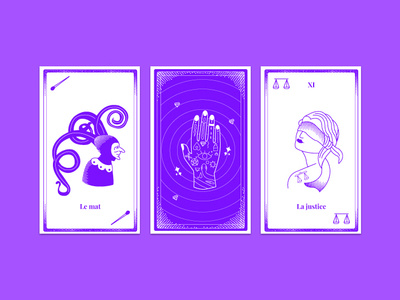 Tarot App app character creative css html5 illustration javascript jquery ui tarot violet
