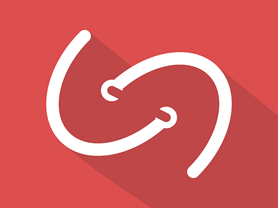 Infinity Hub illustrator logo long red shadow