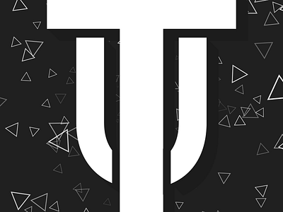 uTopic - Logo after effects black flat triangles typo typography white