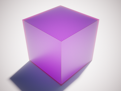 Grid Cube 3d ambient occlusion cube grid magica voxel magicavoxel shaders shape voxel