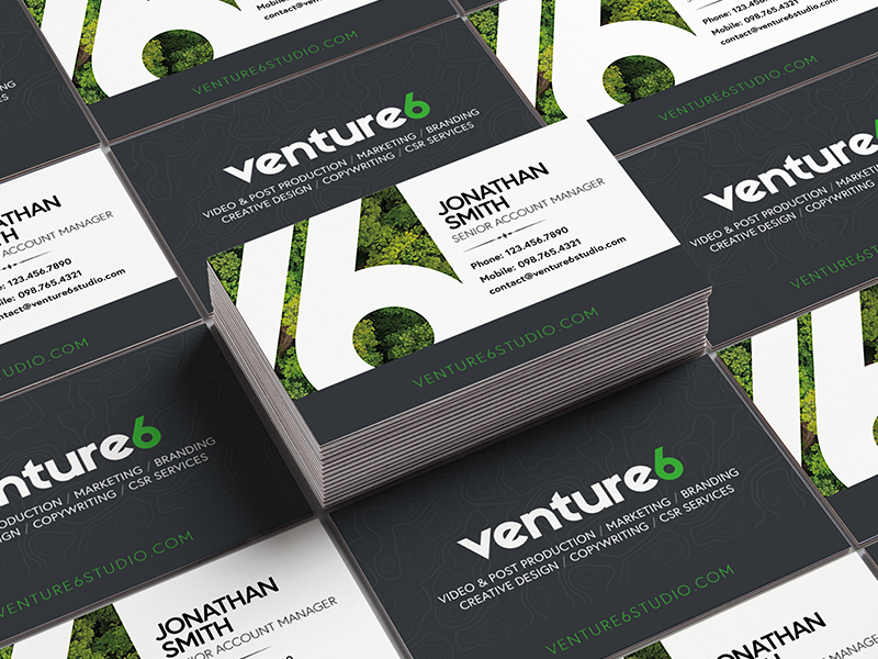 Agency Business Cards illustrator print agency sustainability green business cards