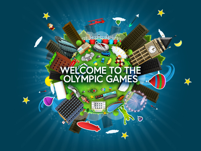 London Olympics Welcome Illustration ui uidesign home welcome games london olympics illustrator illustration
