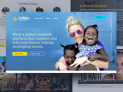 Redesign - The 4North Project branding charity design donate nonprofit redesign sketch ui ui design web design website