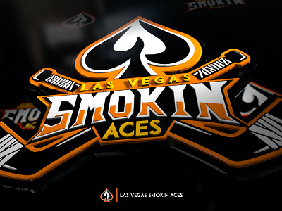 Las Vegas Smokin Aces Logo hockey logo logo design logo design process semi pro hockey