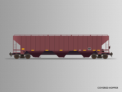 Covered Hopper adobe adobe illustrator adobe illustrator cc hopper railcar railroad railyard train train tracks
