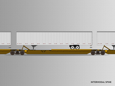 Intermodal Spine Car adobe adobe illustrator adobe illustrator cc design freight freight car illustration intermodal spine railcar railroad train train track trains
