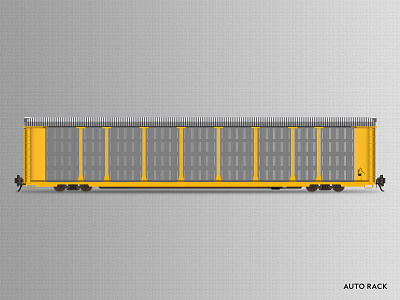 Auto Rack adobe adobe illustrator adobe illustrator cc design freight freight car illustration illustrator railcar railroad railyard train train track trains