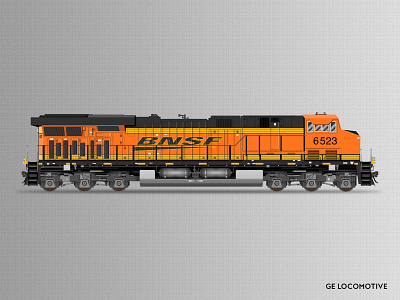 GE Locomotive adobe adobe illustrator adobe illustrator cc design freight freight car freight train illustration illustrator locomotive railcar railroad railyard train train track trains