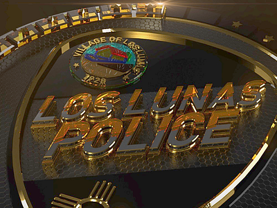 Rendered Badge of Los Lunas Police Department adobe dimension adobe illustrator adobe photoshop badge new mexico police police department