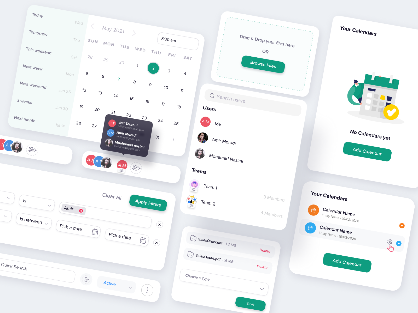 UI Components by Amir Moradi on Dribbble