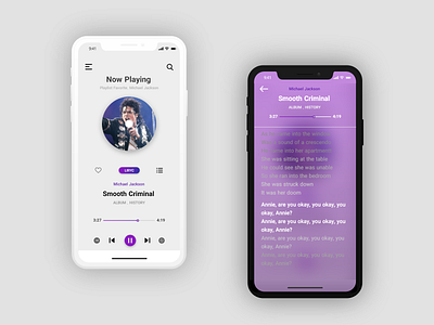 Music Player design lyric lyrics mobile app mobile app design music music app music player music player ui ui