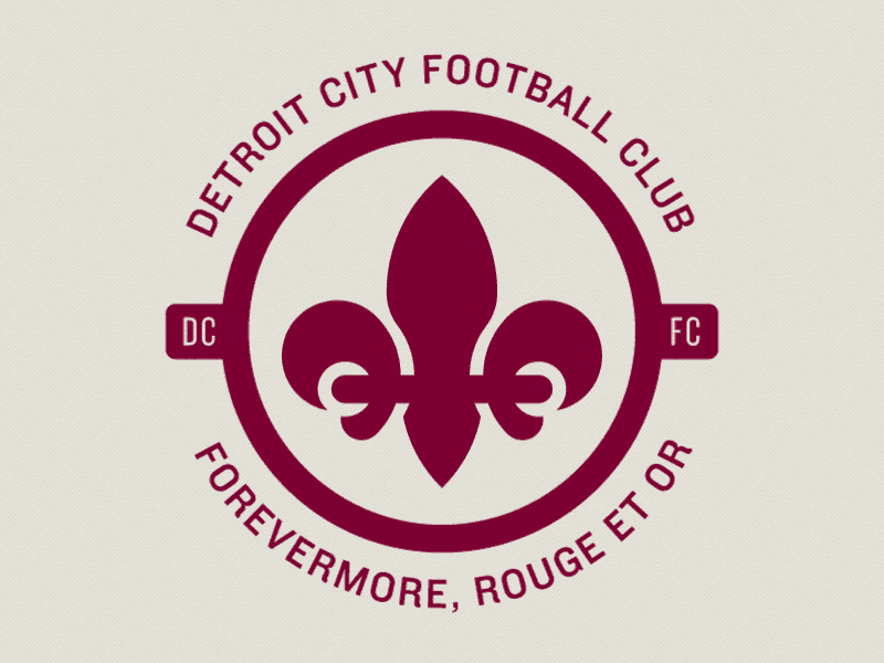 Detroit City FC Animation animation detroit flat fleur de lis gold logo motion red rouge soccer sports