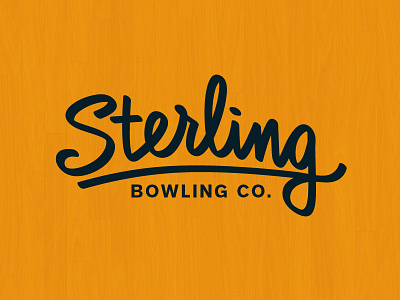 Sterling Bowling Co. bowling calligraphy hand lettering mid century midcentury midcentury modern modern retro vintage