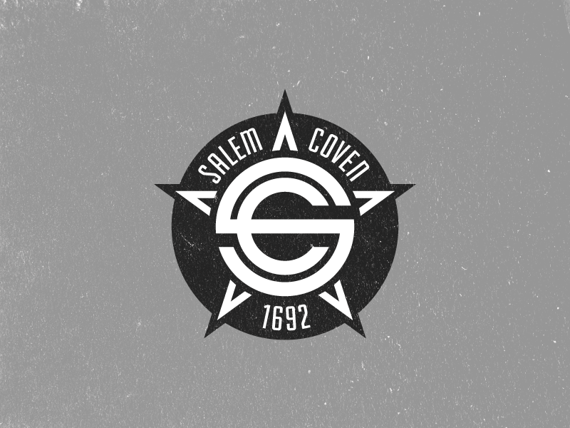 Salem Coven Crest white black football logo crest soccer