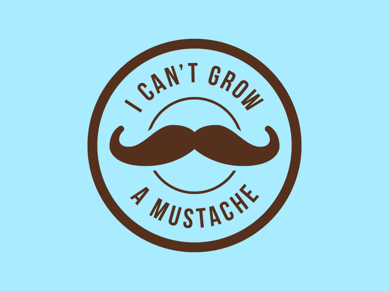 Movember circle badge crest no shave november mustache movember