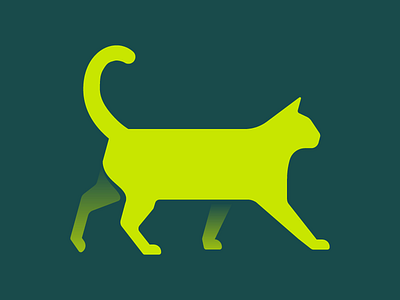 And A Cat Too cat green illustration minimal simple