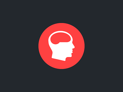Think About It brain circle icon mind portrait profile