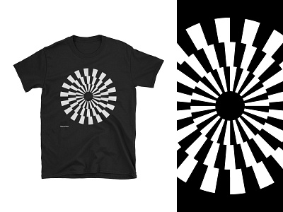 Optical Tees - Checkered Circle 60s black white black and white geometric geometric art geometric design minimal op art optical optical art optical illusion shirt shirt design sixities tshirt