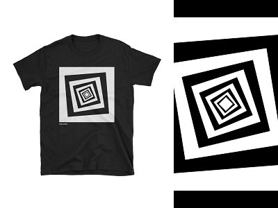 Optical Tees - Rotating Squares 60s black and white black white for sale geometric geometric art geometric design minimal op art optical art optical illusion shirt shirt design sixities tshirt