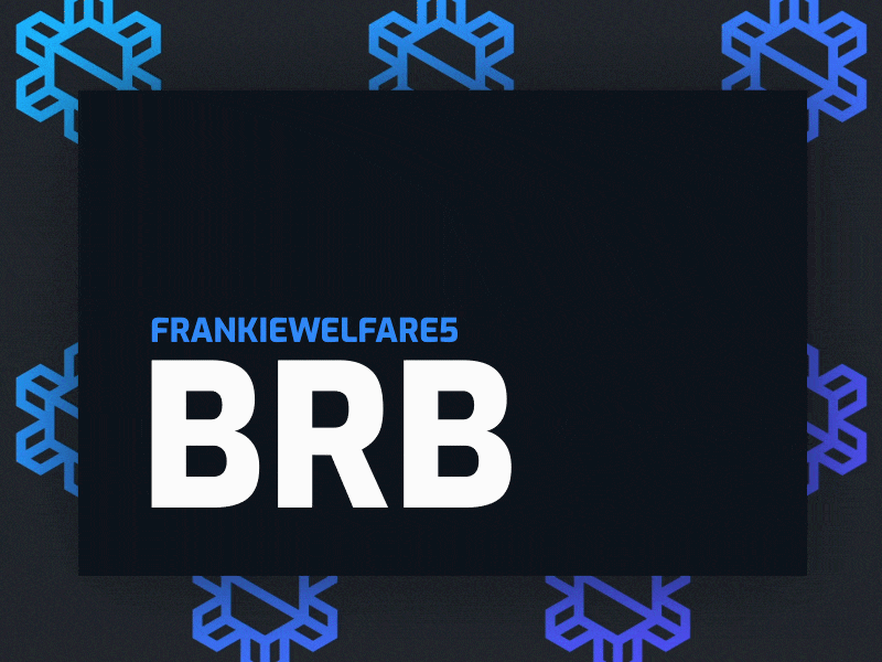 Frankie Welfare | BRB Slide animated gif stream streamer streaming twitch twitch.tv