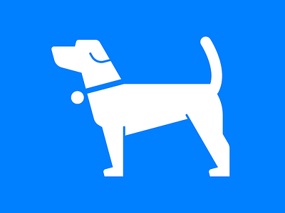 Dog 2.0 blue dog dog logo flat pet vector