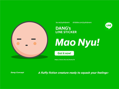 Mao Nyu - LINE Sticker #1 design graphic illustration line line sticker line store mao nyu! sticker sticker design syahdan vector visual design