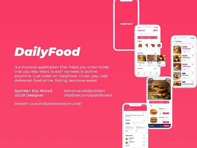 Dailyfood UI #3 app design mockup portfolio ui user experience user interface ux