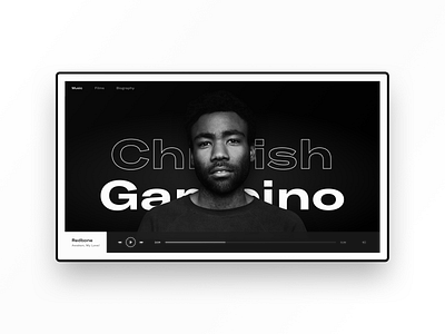 Childish Gambino. Concept web page