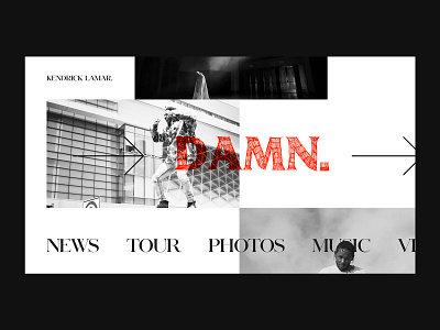 Website Kendrick Lamar concept design grid typography ui ux web website