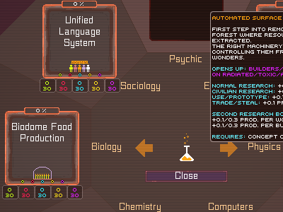 Research game indie purpleorangegames research starlife