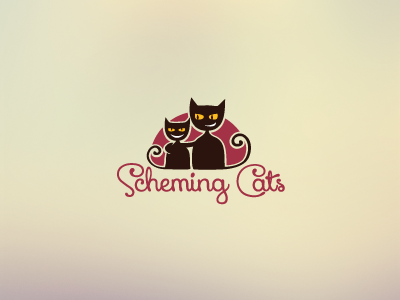 Scheming Cats branding cat cats feline felines logo mark planning