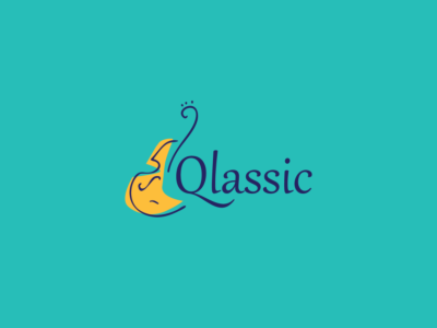 Qlassic Logo bass branding cello classic classical double bass instrument mark music musical