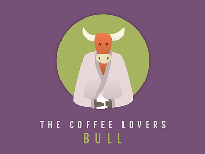 BULL bathrobe bull circle coffee drink drinking horns hot robe round
