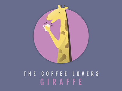 GIRAFFE animal circle coffee drink giraffe hot round spots yellow